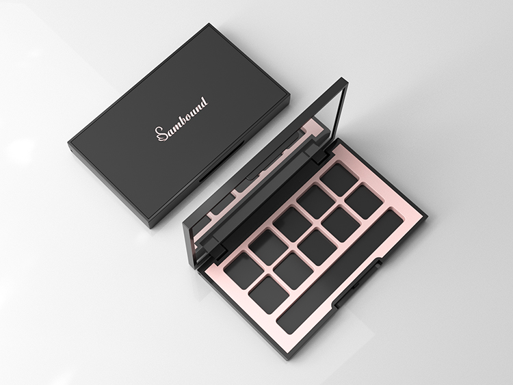 10格高質感亞面空眼影盤包裝定制